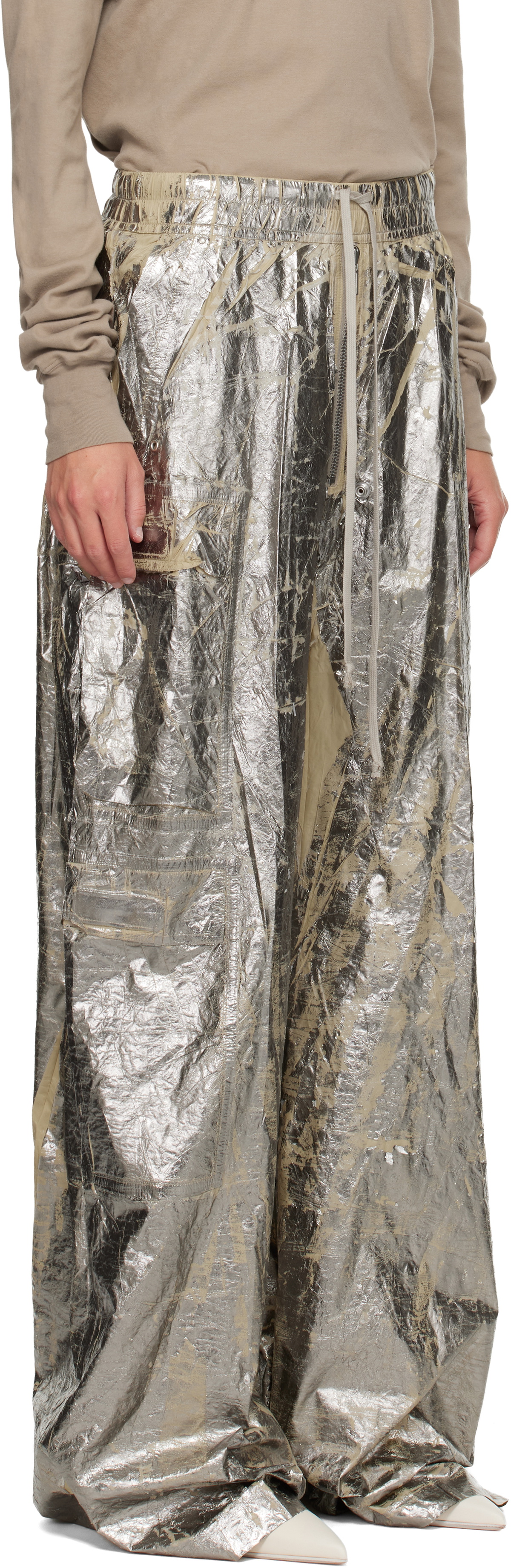 Rick Owens DRKSHDW Silver Concordians Double Jumbo Belas Cargo Pants