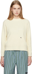 HommeGirls Off-White Waffle Knit Sweater