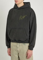Picante Butterfly Hooded Cotton Sweatshirt Black