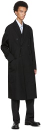 Valentino Black Wool Garden Coat