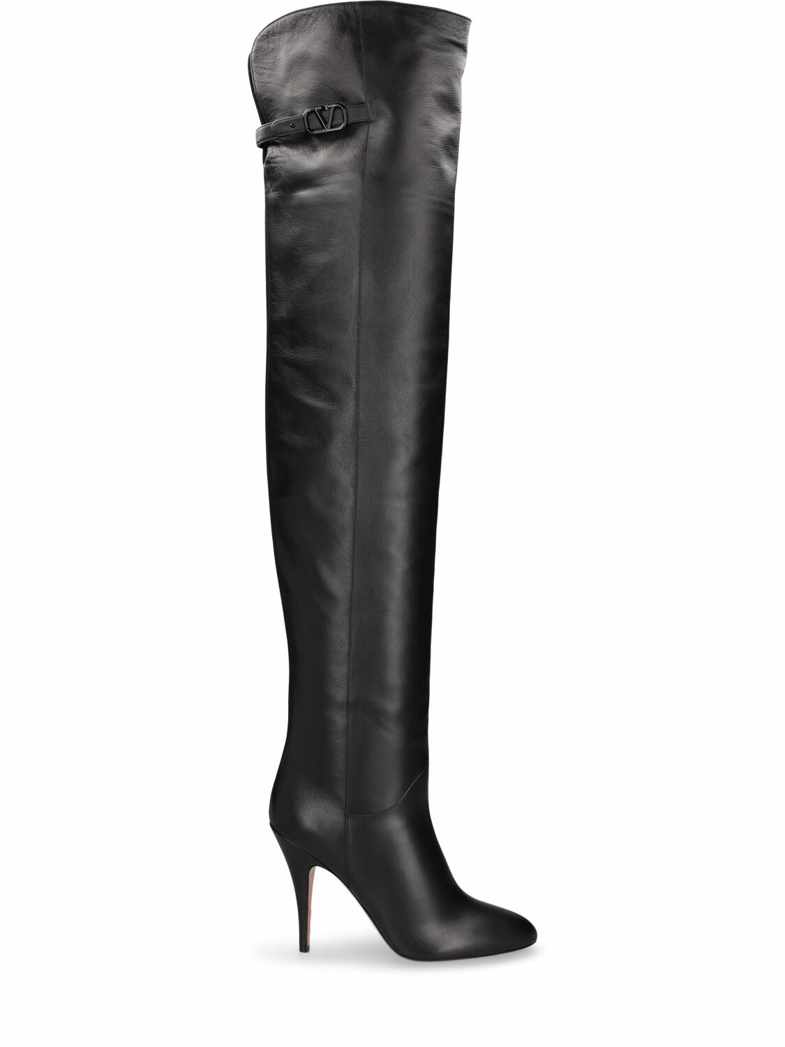 VALENTINO GARAVANI - 105mm V Logo Signature Leather Boots Valentino ...