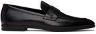 TOM FORD Black Smooth Leather Loafers