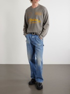 Cherry Los Angeles - Logo-Print Cotton-Mesh T-shirt - Gray