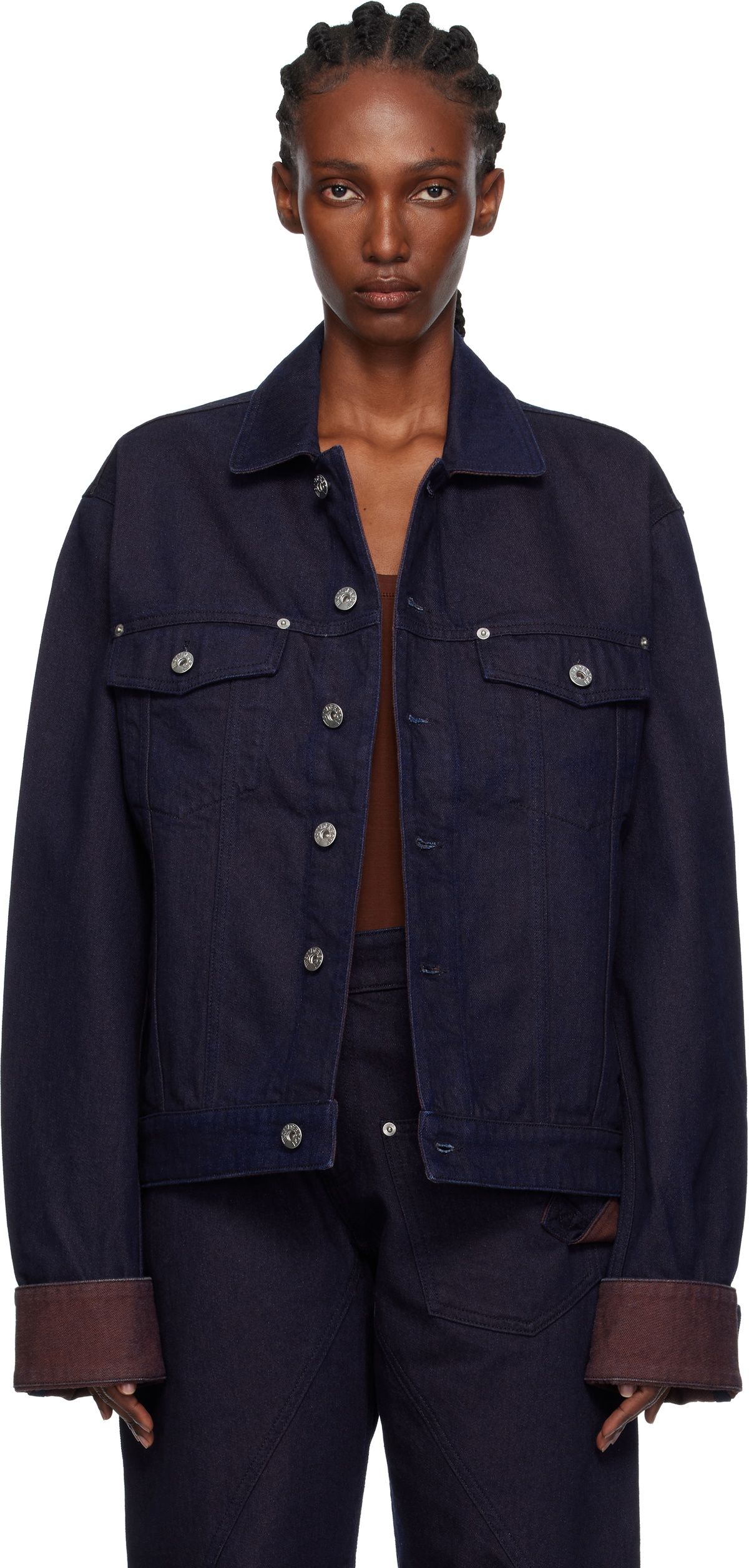 JW Anderson Hourglass Double-breasted Blazer Green JW Anderson