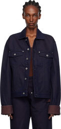 JW Anderson Navy Turn Up Cuff Denim Jacket