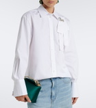 Erdem Embellished cotton poplin shirt