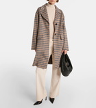 'S Max Mara John checked wool and mohair-blend coat