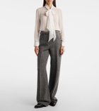 Gabriela Hearst Shildon tie-neck silk blouse