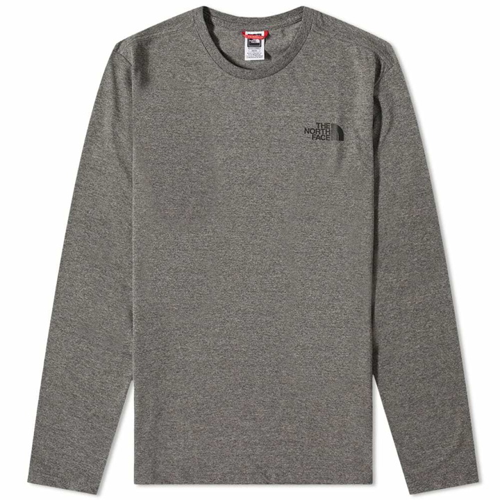 Photo: The North Face Men's Long Sleeve Easy T-Shirt in Medium Grey Heather
