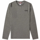 The North Face Men's Long Sleeve Easy T-Shirt in Medium Grey Heather