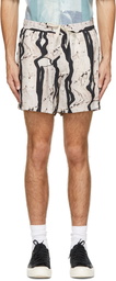 Tiger of Sweden Beige Printed Twolum Shorts