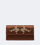 Manolo Blahnik Capripla embellished satin clutch