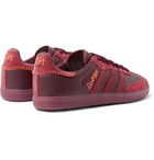 adidas Consortium - Jonah Hill Samba Embroidered Suede and Leather Sneakers - Burgundy