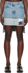 Moschino Jeans Blue Asymmetric Denim Miniskirt