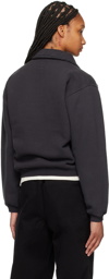 Stüssy Black Half-Zip Sweatshirt