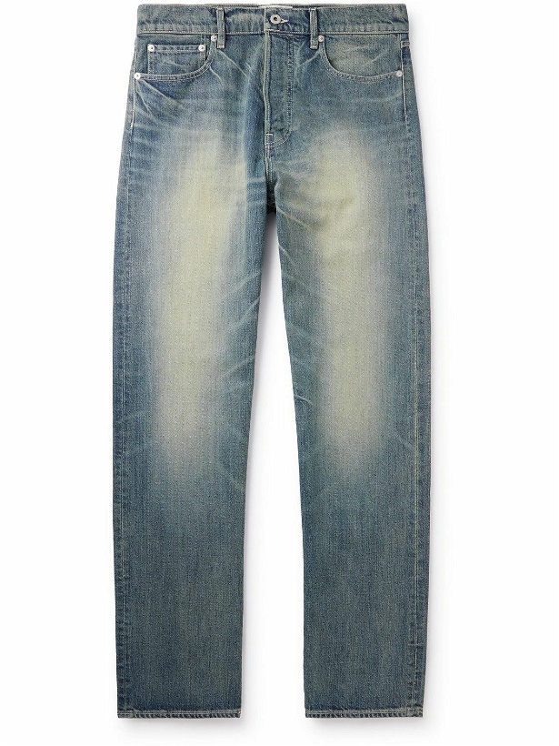 Photo: KENZO - Straight-Leg Logo-Embroidered Jeans - Blue