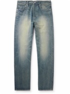 KENZO - Straight-Leg Logo-Embroidered Jeans - Blue