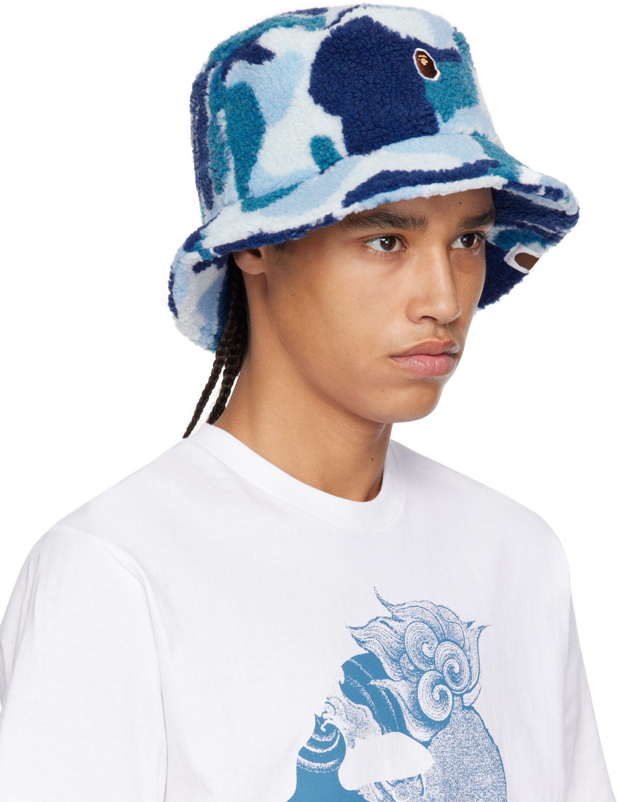 【オンライン限定商品】  Camo ABC Blue BAPE Boa Ape Bathing A Hat Bucket Fleece 帽子