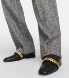 Victoria Beckham Chain-detail leather loafers