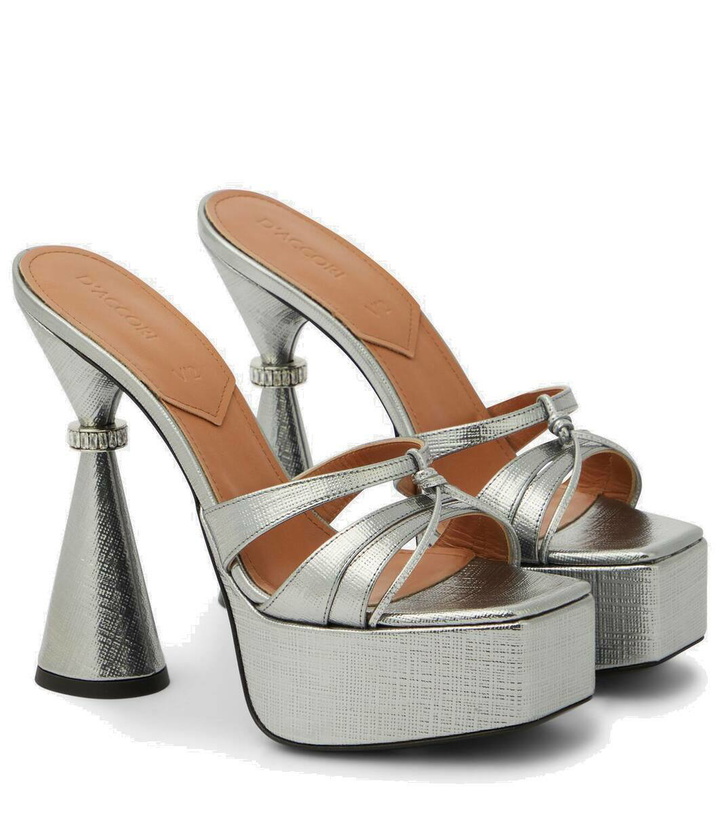 Photo: D'Accori Sienna metallic leather platform mules