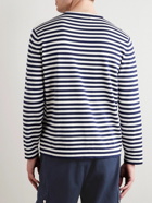 Brunello Cucinelli - Striped Cotton Sweater - Blue