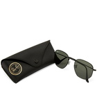 Ray Ban Hexagonal Sunglasses in Black/Polar Green