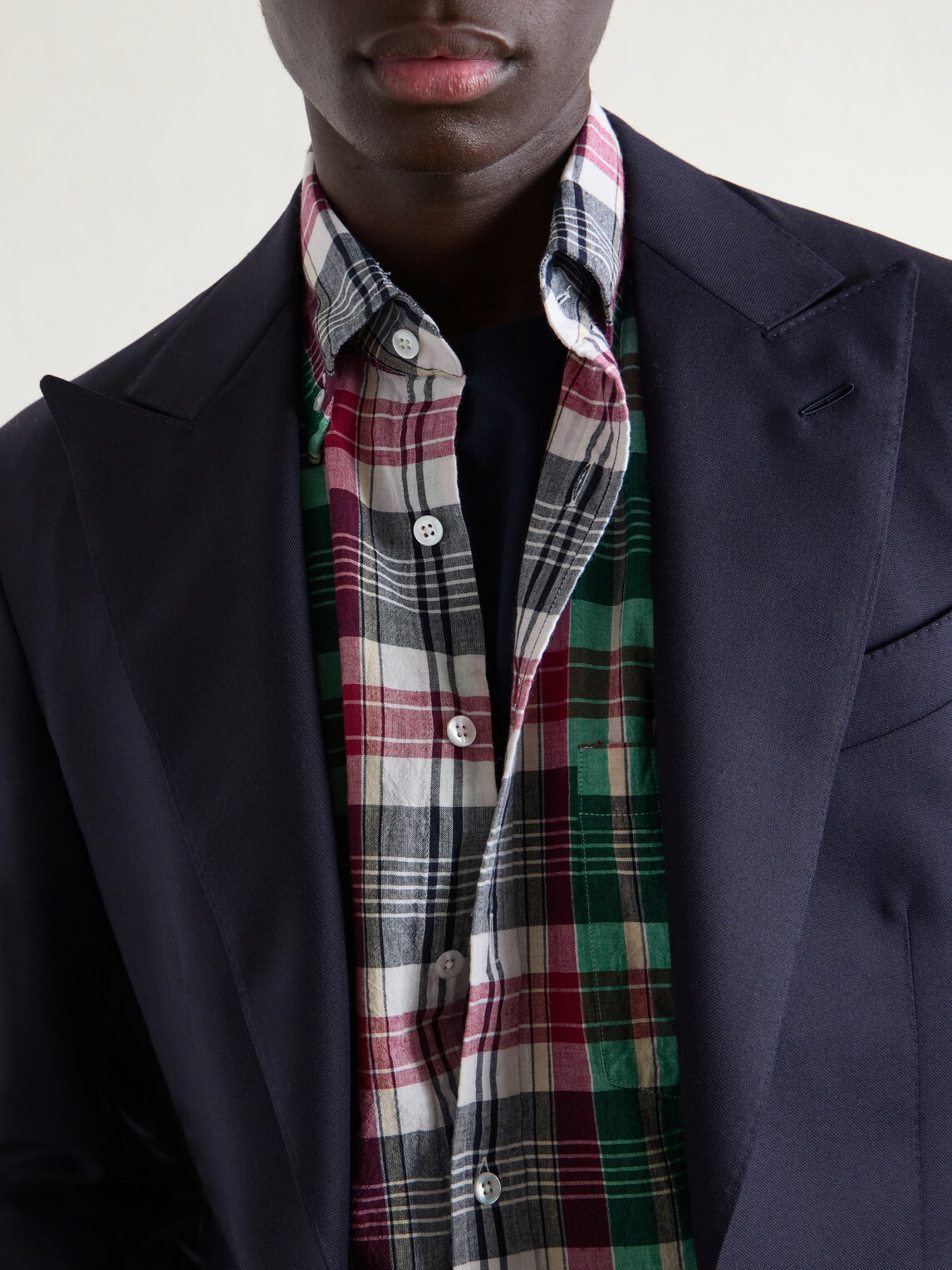 Drake's - Button-Down Collar Checked Cotton Shirt - Multi