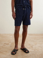 Orlebar Brown - Trevone striped cotton-terry shorts - Blue