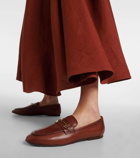 Tod's T Ring leather loafers