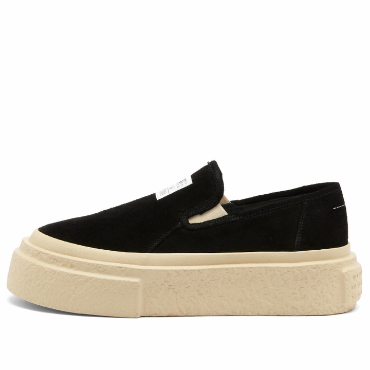 Photo: MM6 Maison Margiela Men's Slip on Sneakers in Black