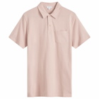 Sunspel Men's Riviera Polo Shirt in Pale Pink