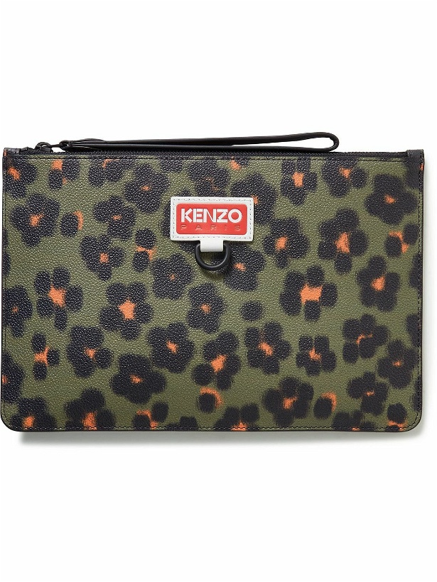 Photo: KENZO - Discover Leather-Trimmed Coated-Canvas Pouch