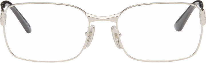 Photo: Balenciaga Silver Mercury Squared Metal Glasses