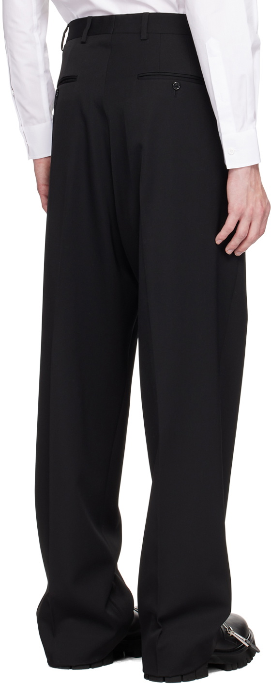 Moschino Black Pleated Trousers Moschino