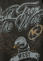 Kidwest Eagle Atelier Printed Cotton T-shirt Black