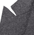 Altea - Charcoal Slim-Fit Unstructured Double-Breasted Virgin Wool-Blend Blazer - Men - Charcoal