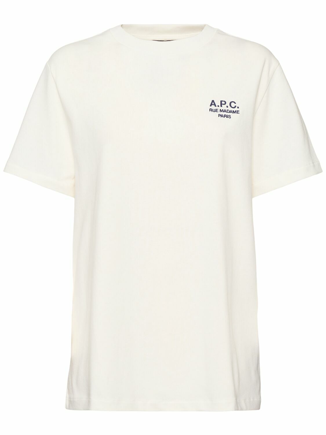A.P.C. Logo Embroidered Organic Cotton T-shirt A.P.C. A.P.C. Logo Embroidered Organic Cotton T-shirt A.P.C.
