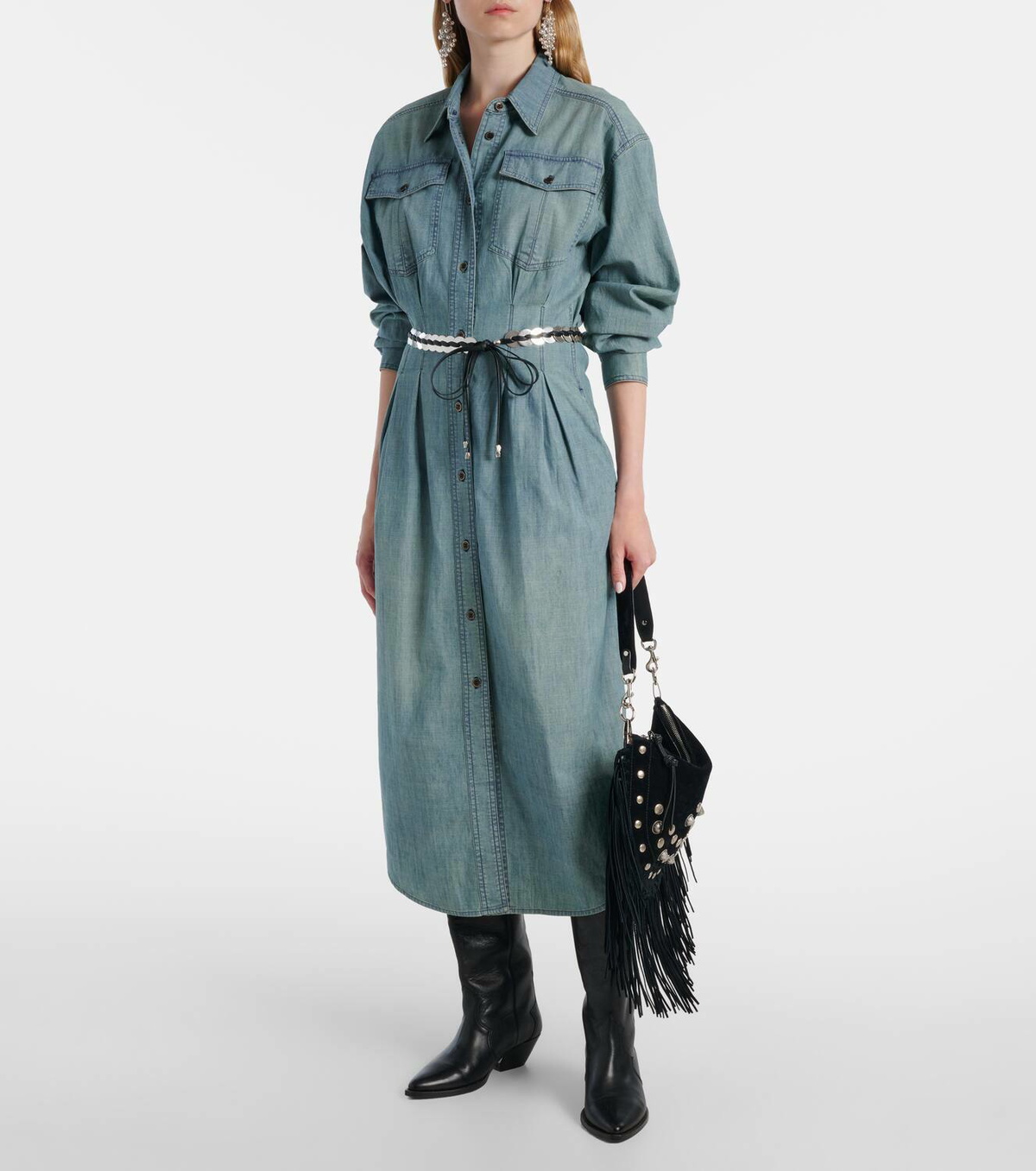 Marant Etoile Nolwen chambray shirt dress