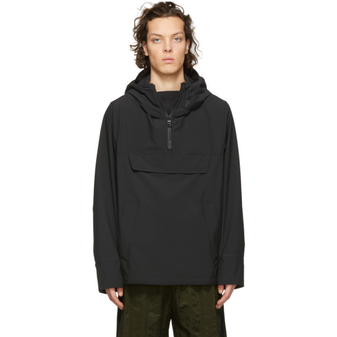 Woolrich John Rich and Bros Black Anorak Tech Jacket Woolrich