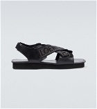 Loewe - Criss Cross jacquard sandals