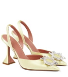 Amina Muaddi Begum satin slingback pumps