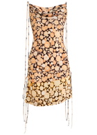 Knwls Coil Floral-print Ruched Mini Dress Multicoloured