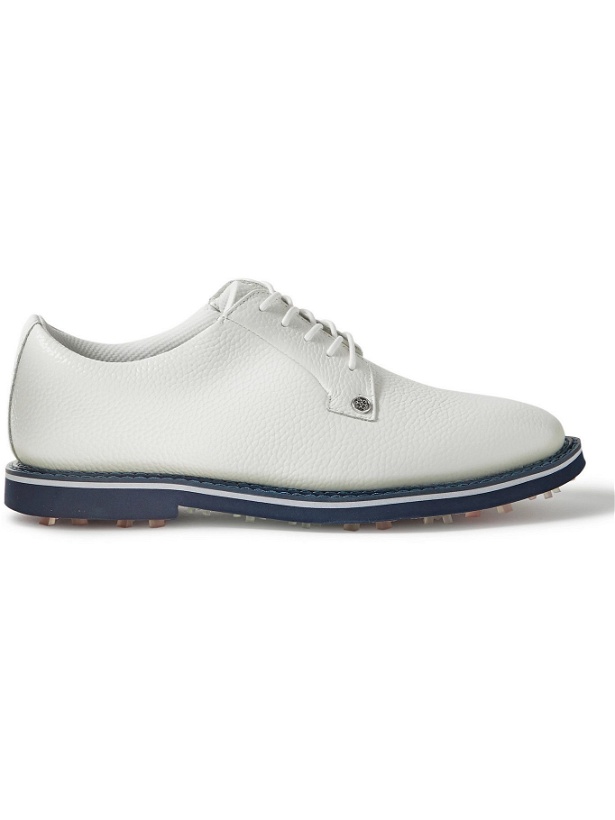 Photo: G/FORE - Gallivanter Pebble-Grain Leather Golf Shoes - White