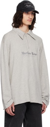 Martine Rose Gray Half-Zip Polo