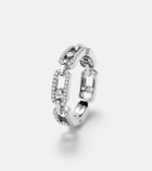 Messika Move Link 18kt white gold ring with diamonds