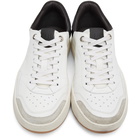 Dunhill White and Black Court Elite Sneakers