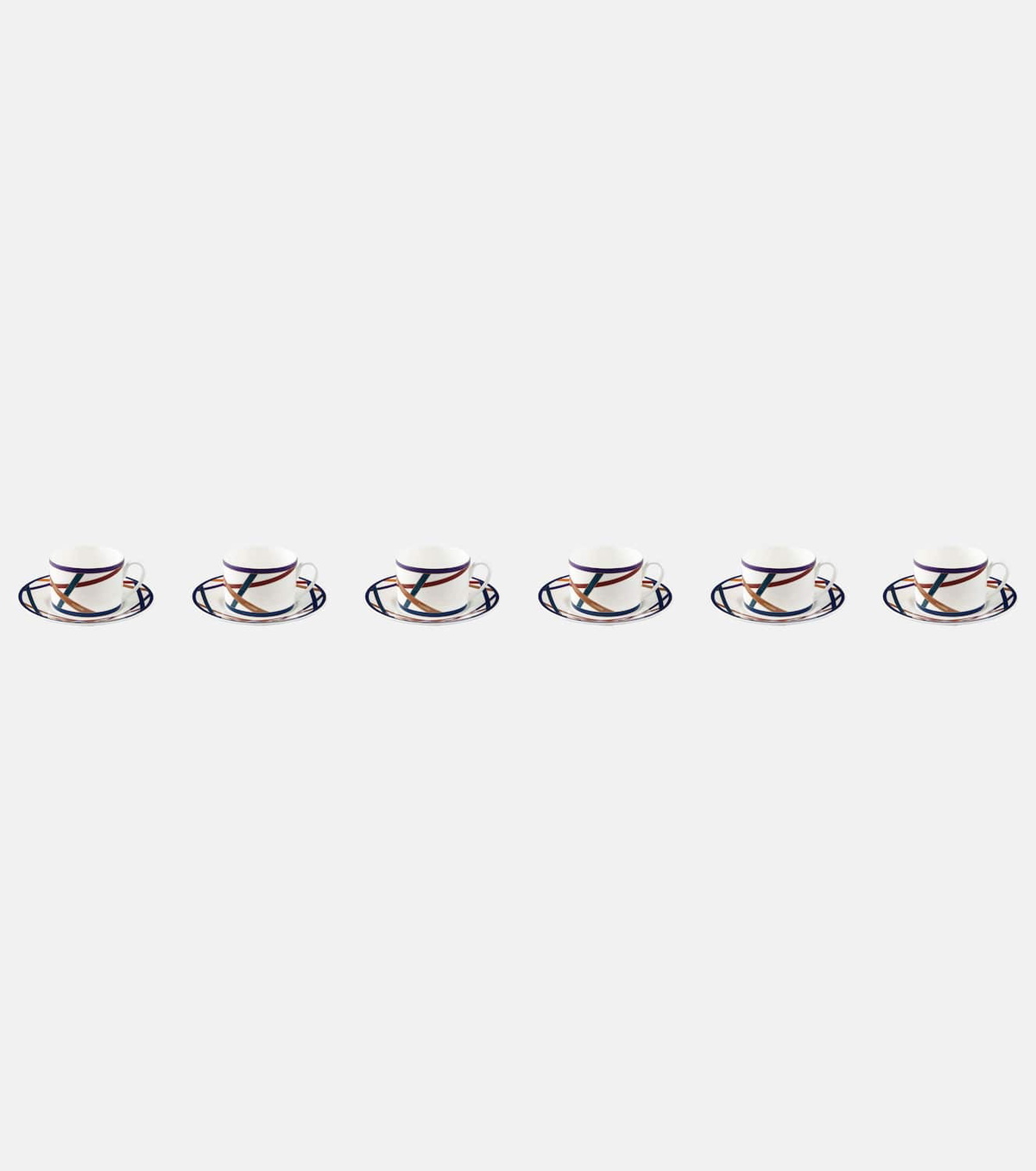 Missoni Nastri set of 6 teacups and saucers