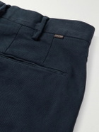 Incotex - Straight-Leg Cotton-Blend Twill Trousers - Blue