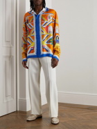 Casablanca - Escalier Infini Convertible-Collar Printed Silk-Twill Shirt - Multi