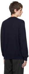 BED J.W. FORD Navy Wool Buttoned Cardigan